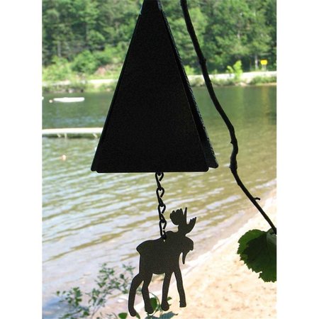 NORTH COUNTRY WIND BELLS INC North Country Wind Bells  Inc. 126.5029 Ships Bell with moose wind catcher 126.5029